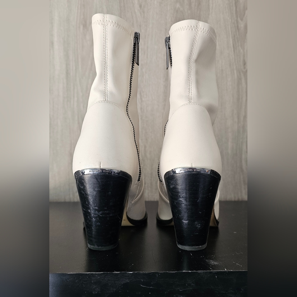 Michael Kors Dover Studded Leather Heeled Booties - Picture 3 of 5